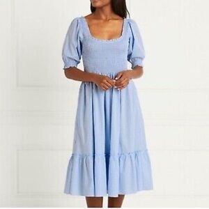 BLUE GINGHAM HILL HOUSE NAP DRESS